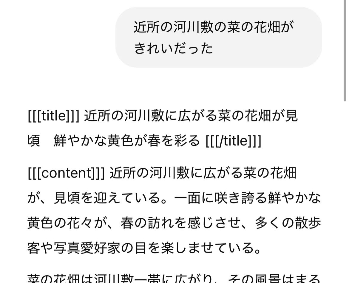 記事出力画面